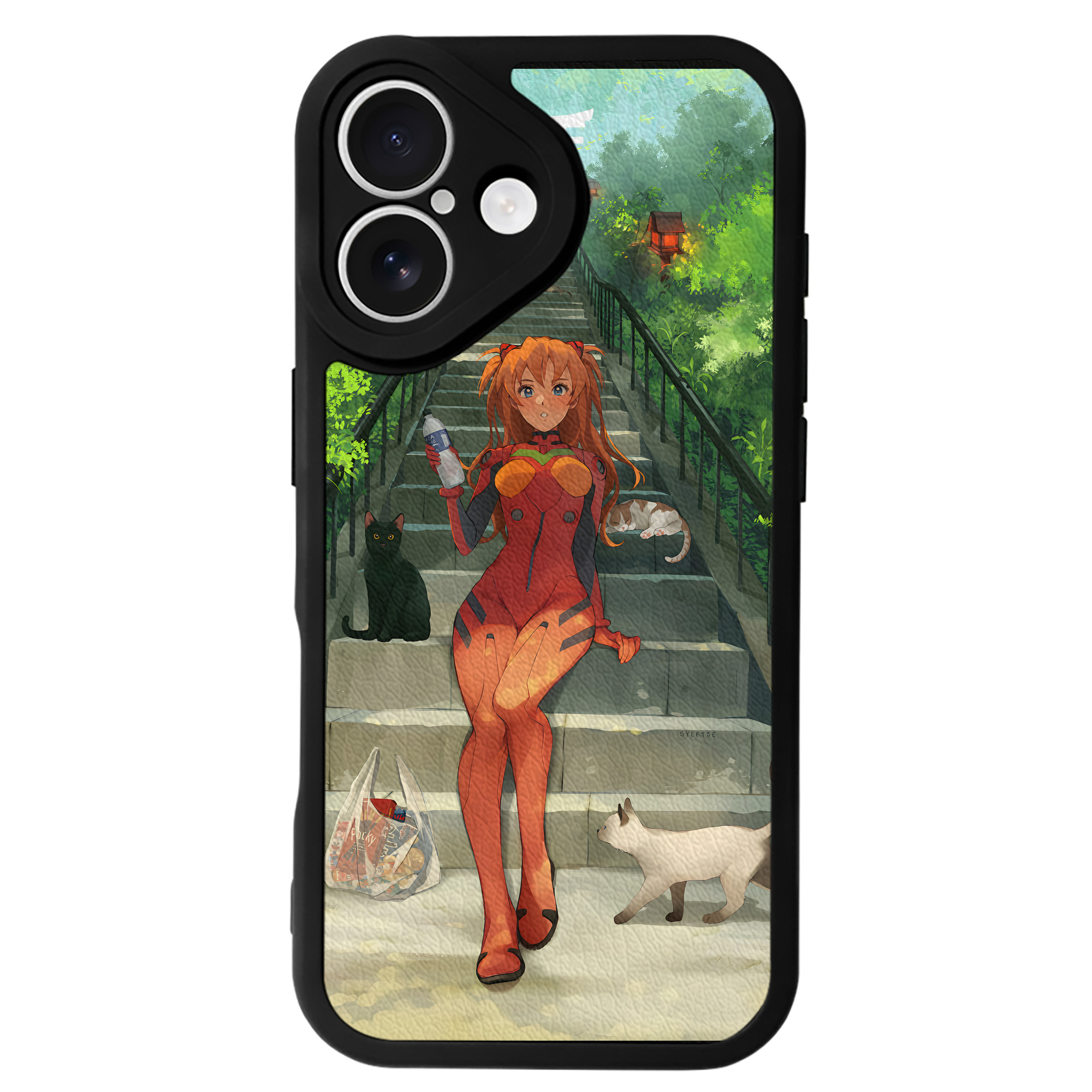 （画像用） EVA 新世紀エヴァンゲリオン 【iPhone 16シリーズ対応】シリコンスマホケース（レザー調） 材質：シリコン